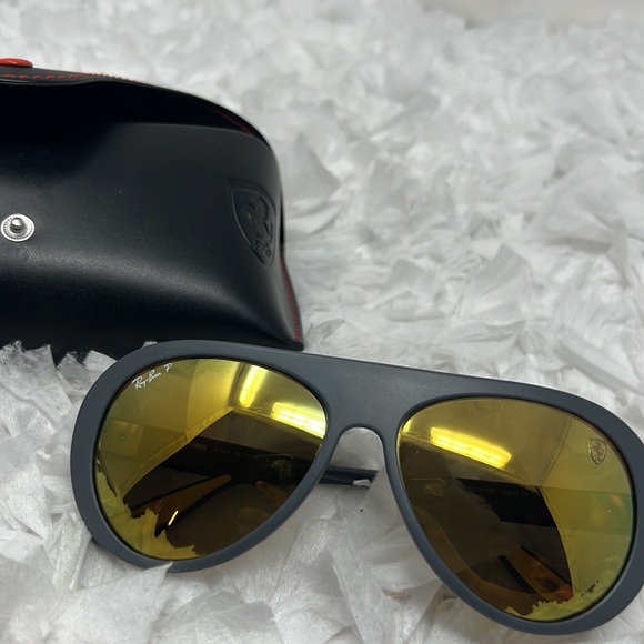 RAY BAN RB4310M SCUDERIA FERRARI COLLECTION MEN’S 58-16-140 Made In Italy - Picture 2 of 12